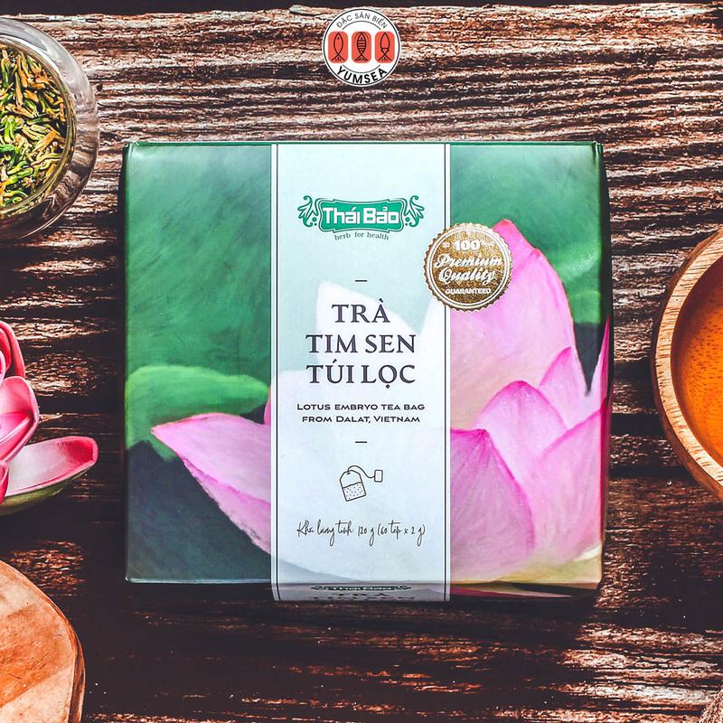 Trà tim sen túi lọc, 60 tép, hộp, mẫu pastel art Tea Chè