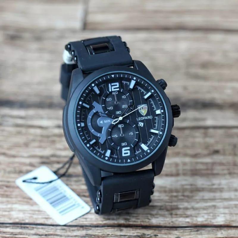 LEOPARD A7 Jam Tangan Pria Original Strap Rubber Tanggal Aktif Waterproof Watches Analog 1