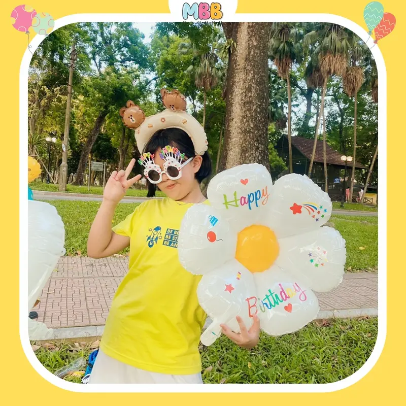 [TẶNG STICKER] Bóng Số Sinh Nhật Màu TRẮNG Cao 70cm KÈM STICKER Trang Trí Sinh Nhật Phong Cách Hàn Quốc 4
