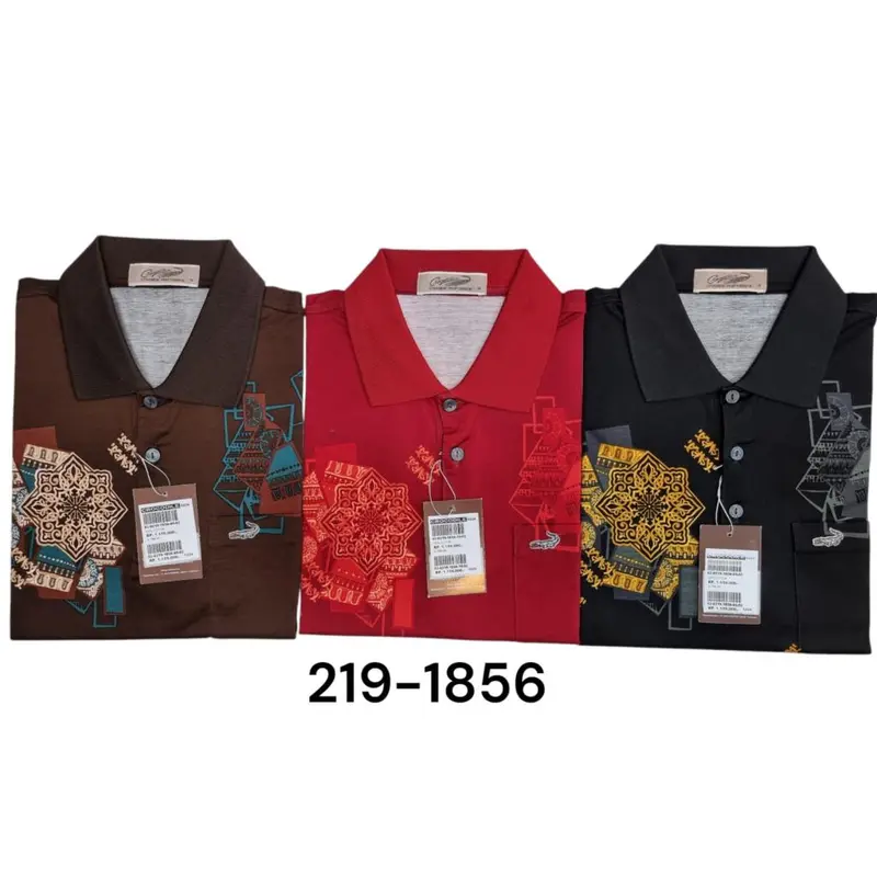 Kaos Kerah Pria Crocodile Diamond / Platinum Katun HALUS 1856 7