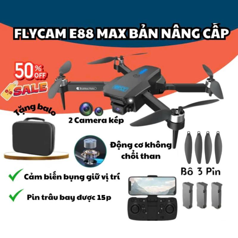 Máy Bay Flycam E88 Max,Drone camera trang bị camera kép