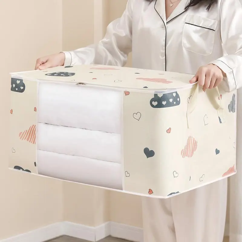 Túi Đựng Quần Áo Chăn Bông, Dung Tích Lớn, Túi Phân Loại Chăn Bông Chăn Bông, Chống Bụi, Thích Hợp Cho Tủ Quần Áo Và Đựng Đồ Dưới Gầm Giường, Hộp Sắp Xếp Chống Ẩm 3