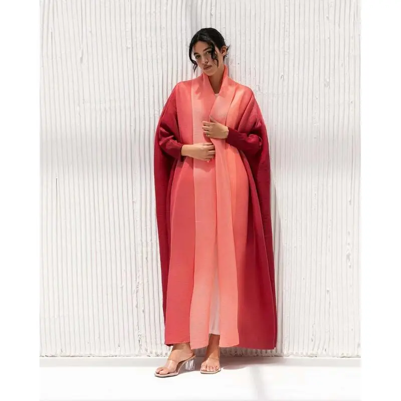 Áo khoác ngoài, nếp gấp Miyake, Ngoại Cỡ Dáng Rộng rãi, Thanh Lịch, Chống Nắng, Trang Phục Mùa Hè Cho Nữ, Khăn Quàng quàng cổ Màu Gradient Sành Điệu, 2024