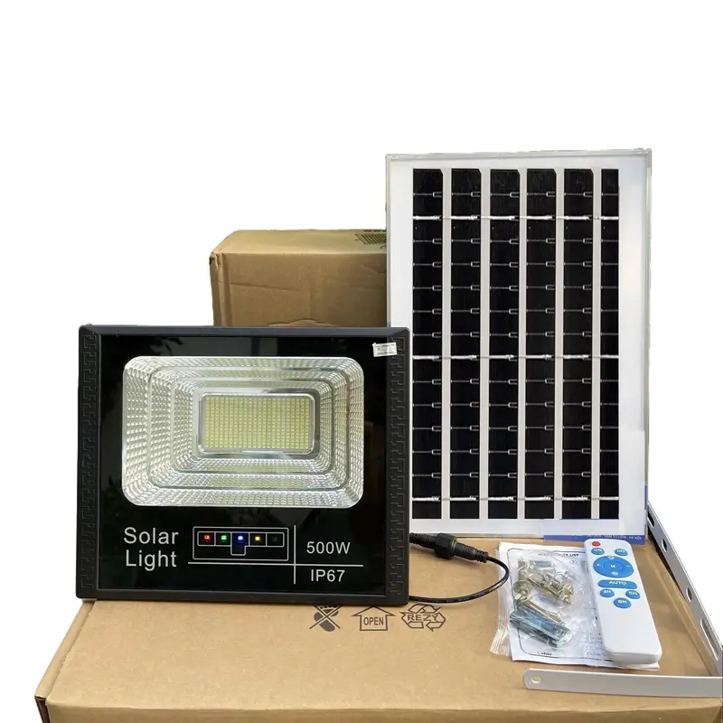 Combo 2 bộ Đèn NLMT 500w sáng 8-12 tiếng, diện tích sáng 30-50m2 den  phan bóng  đèn đèn  năng 0