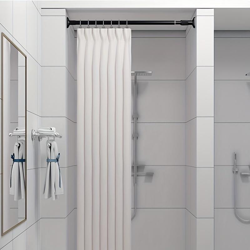 Product Introduction of 1pc Multifunctional Telescopic Rod - Easy Install, No Punching Required - Shower, Door, Wardrobe, Drying Rod - Bathroom Accessory 0