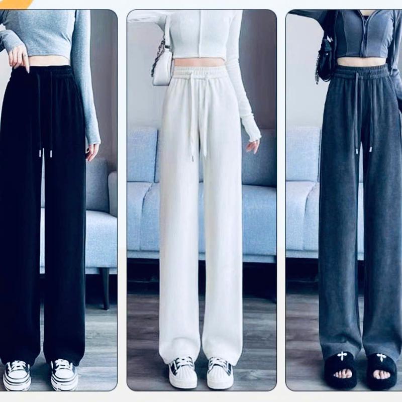 Quần Ống Rộng Dáng Suông NAD Unisex  Quần Jogger Thể Thao Nam Nữ Vải nhung tăm dày dặn Hotrend Phong Cách Hàn Quốc