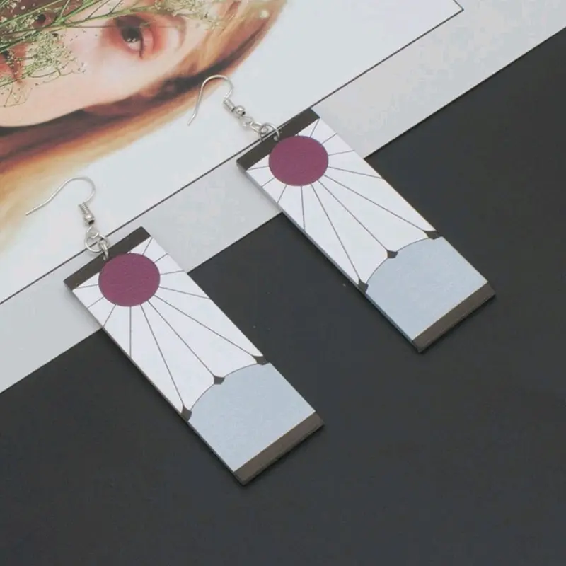 Anting Tanjiro demon slayer - anting kimetsu no yaiba tanjiro cosplay - sepasang anting tanjiro kamadou demon slayer kimetsu no yaiba 3