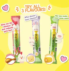 Supercorn Stik Jagung (Super Corn) Per 6 pcs / Snack Anak Non MSG / Cemilan Baby Kids Corn Stick