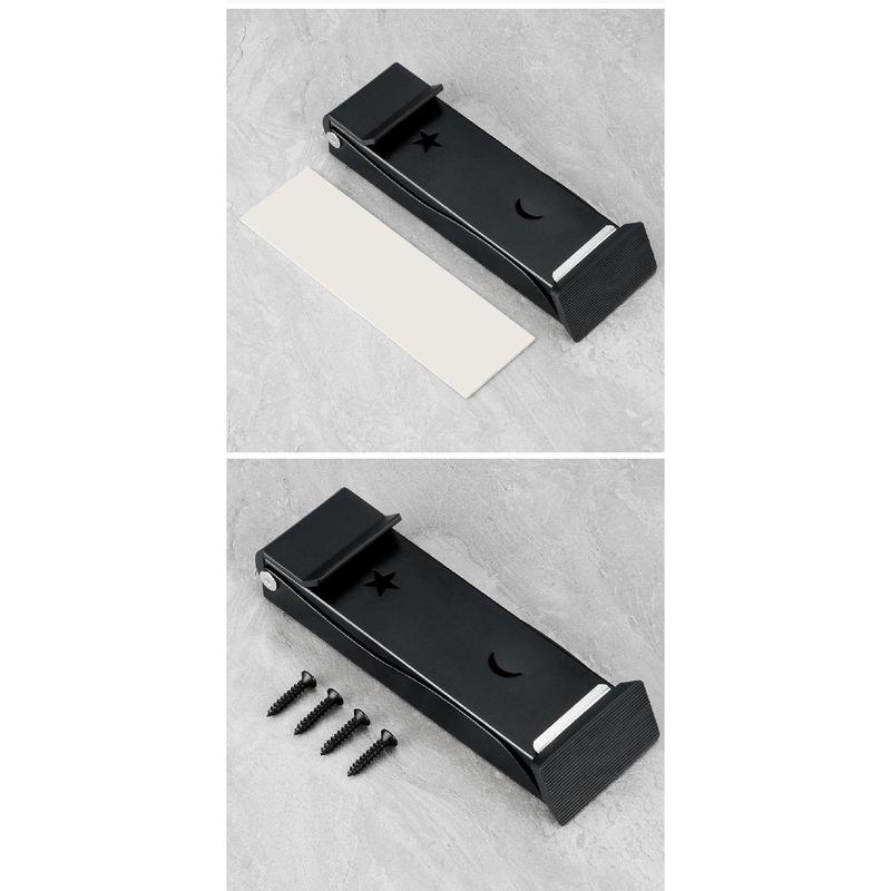 Product Introduction of New Stainless Steel Folding Door Stop Self Adhesive No Drilling Door Wedge Anti-collision Sound Dampening Door Holder Door 32