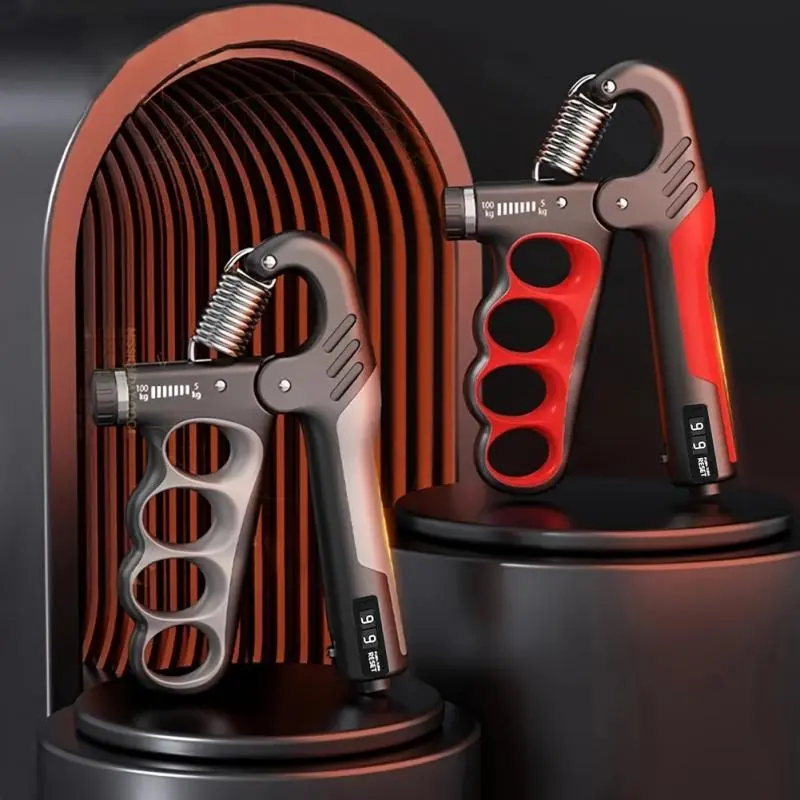 Adjustable Hand Grip Strength Trainer, 2 Counts Mechanical Counting Hand Grip Strength Training Equipment, Hand Strengtheners for Home Gym Workout