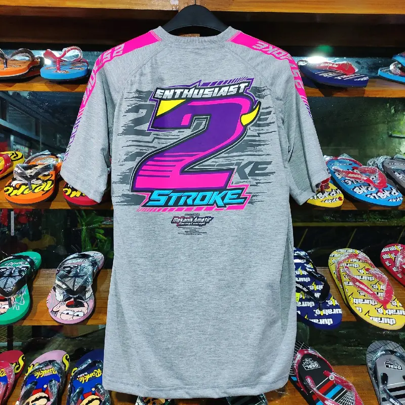 KAOS 2 TAK LENGAN PENDEK NEW MEKANIK AMATIR ORIGINAL KAOS DISTRO RACING PRIA Crew Neck Hitam 4