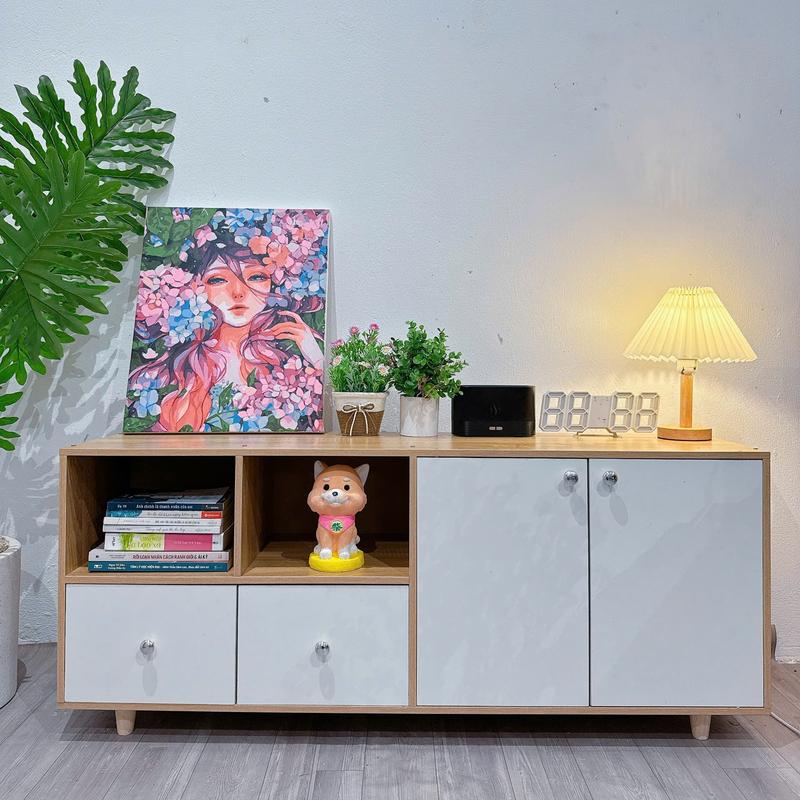 Kệ để tivi kệ gỗ trang trí nhà cửa chất liệu gỗ MDF phong cách hiện đại - TV08