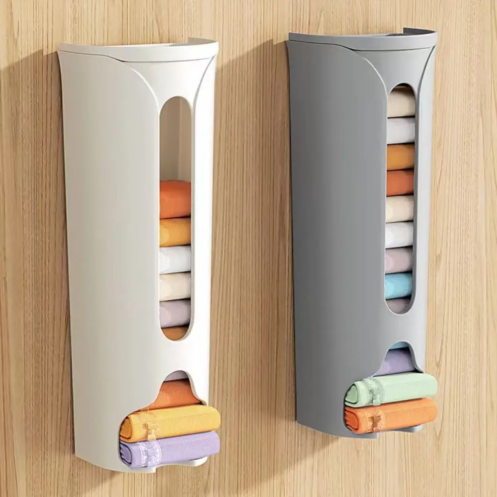 High Quality Wall-Mounted Underwear Storage Box Self Adhesive Space-saving Garbage Bag Dispenser Large Capacity Simple Style Panties Socks Organizer