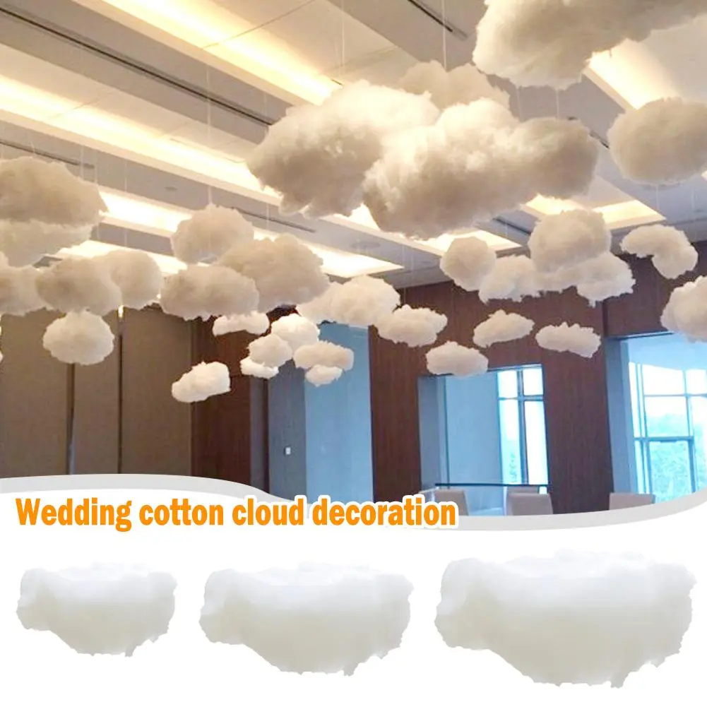 Wedding Cotton Cloud Decoration,Artificial White Cotton Cloud Cloud,Wedding Background Props O3L5