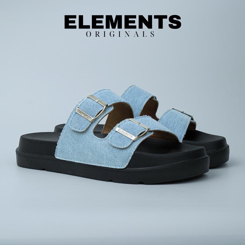 TẶNG VỚ E12DX - Dép ELEMENTS Originals Blue Buckle Sandals Dép quai denim - Dép Nam Nữ Unisex
