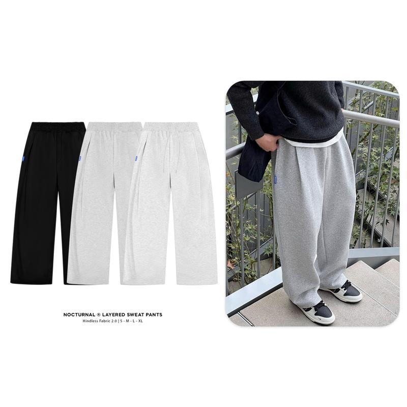 Quần Nỉ Dài Form Rộng NOCTURNAL Hindless Layered Sweat Pants Unisex Nam Nữ Local Brand Đứng Form Co Giãn Tốt