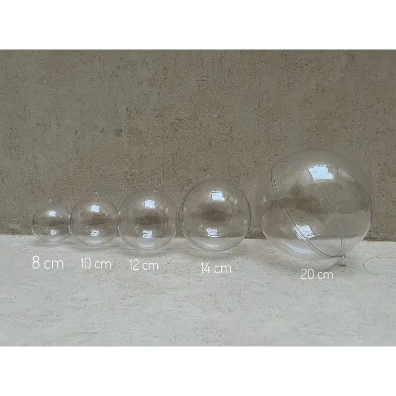[BOLA DAPAT DI BUKA / DI ISI BARANG] Acrylic Ball / Bola Akrilik / Dekorasi Pesta / Dekorasi Natal / Bola Natal
