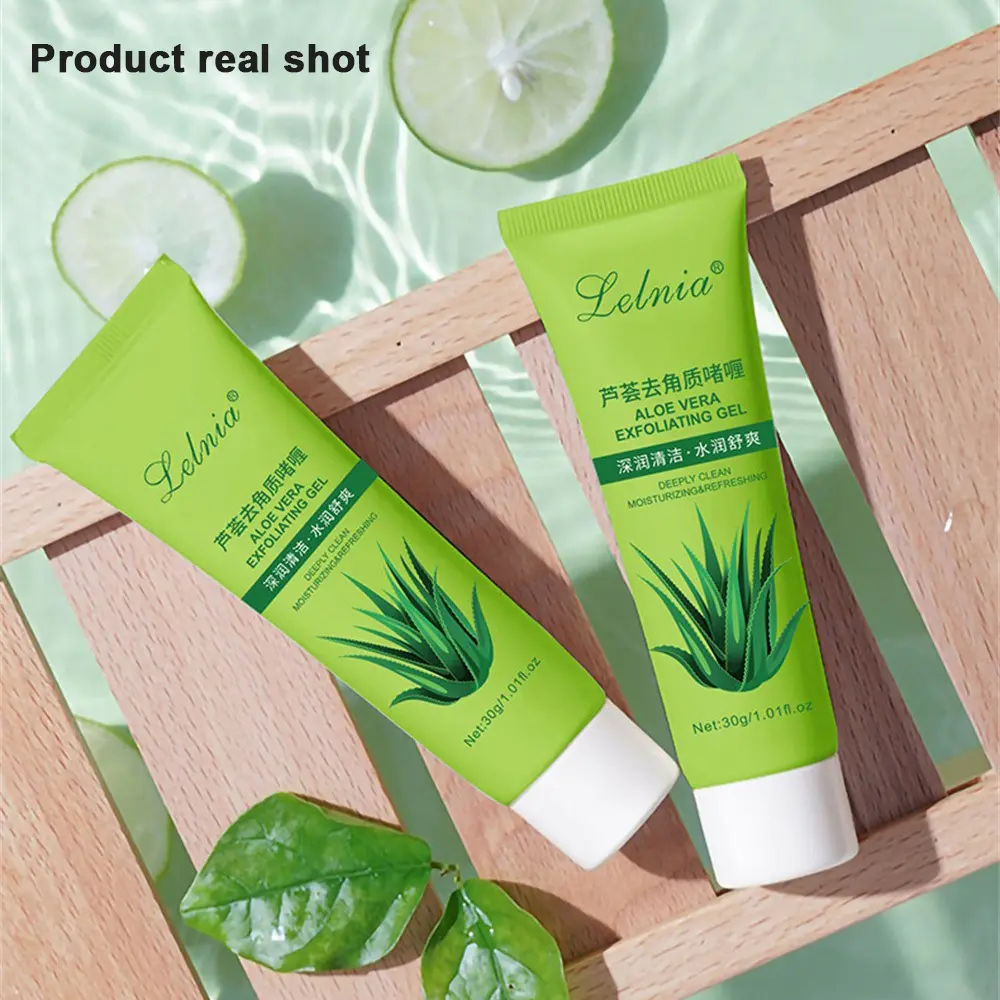 Gel Tẩy Tế Bào Chết Mềm Mại Aloe, Lelnia, Làm Sạch Da Mặt, Dưỡng Ẩm, Tẩy Tế Bào Chết Bùn Cơ Thể, Làm Sạch Và Làm Sáng Da, Mềm Mại Và Dưỡng Ẩm