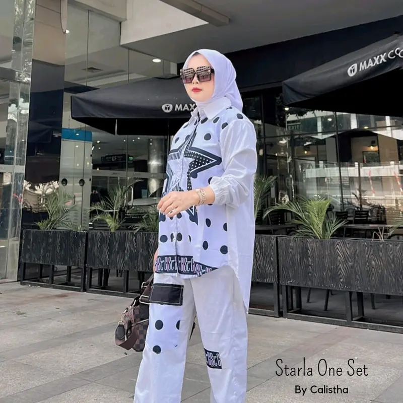 Setelan Set kemeja  Starla by Calistha Celana Karet Katun Muslim 4