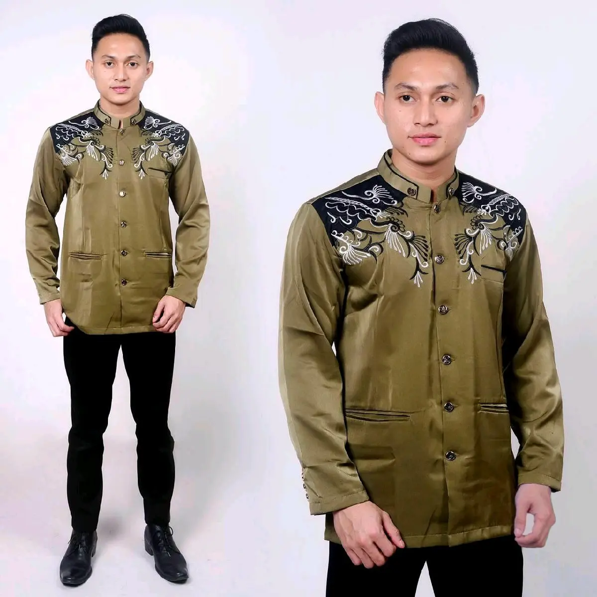 Ready Jasko Motif Simetris Warna Oliv