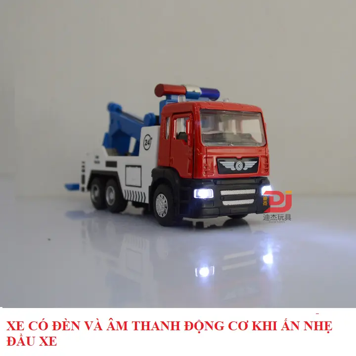Xe ô tô cứu hộ đồ chơi trẻ em Mô hình tỉ lệ 1:50 CÓ ÂM THANH VÀ ĐÈN Bé trai Toy 6