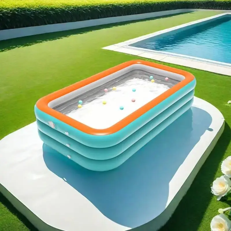 Inflatable Swimming Pool, 1 Count Inflatable Swimming Pool for Entertaining and Relaxing, Outdoor Swimming Pool for Home Garden Yard 3