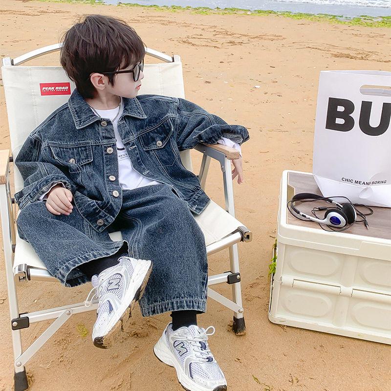 Product Introduction of Bộ Đồ Denim, Cho Bé Trai, Bộ Sưu Tập Mùa Thu 2023 Mới, Đẹp Trai Và Thời Trang, Áo Đẹp Kinh SúC Quần Ống Rộng, Bộ Đồ Hai Mảnh, Thích Hợp Cho Trẻ Em, Thời Trang 1