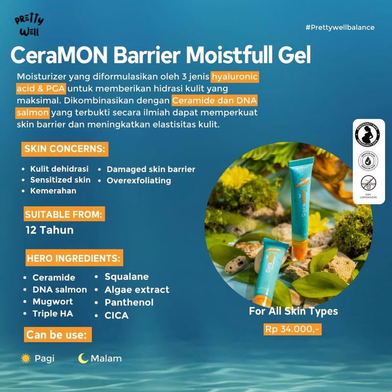 READY! CERAMON PRETTYWELL 50ML MOISTURIZER PRETTYWELL CERAMON FULL SIZE PELEMBAB WAJAH MURAH REFILL 100ML MOISTURIZER CERAMON 1