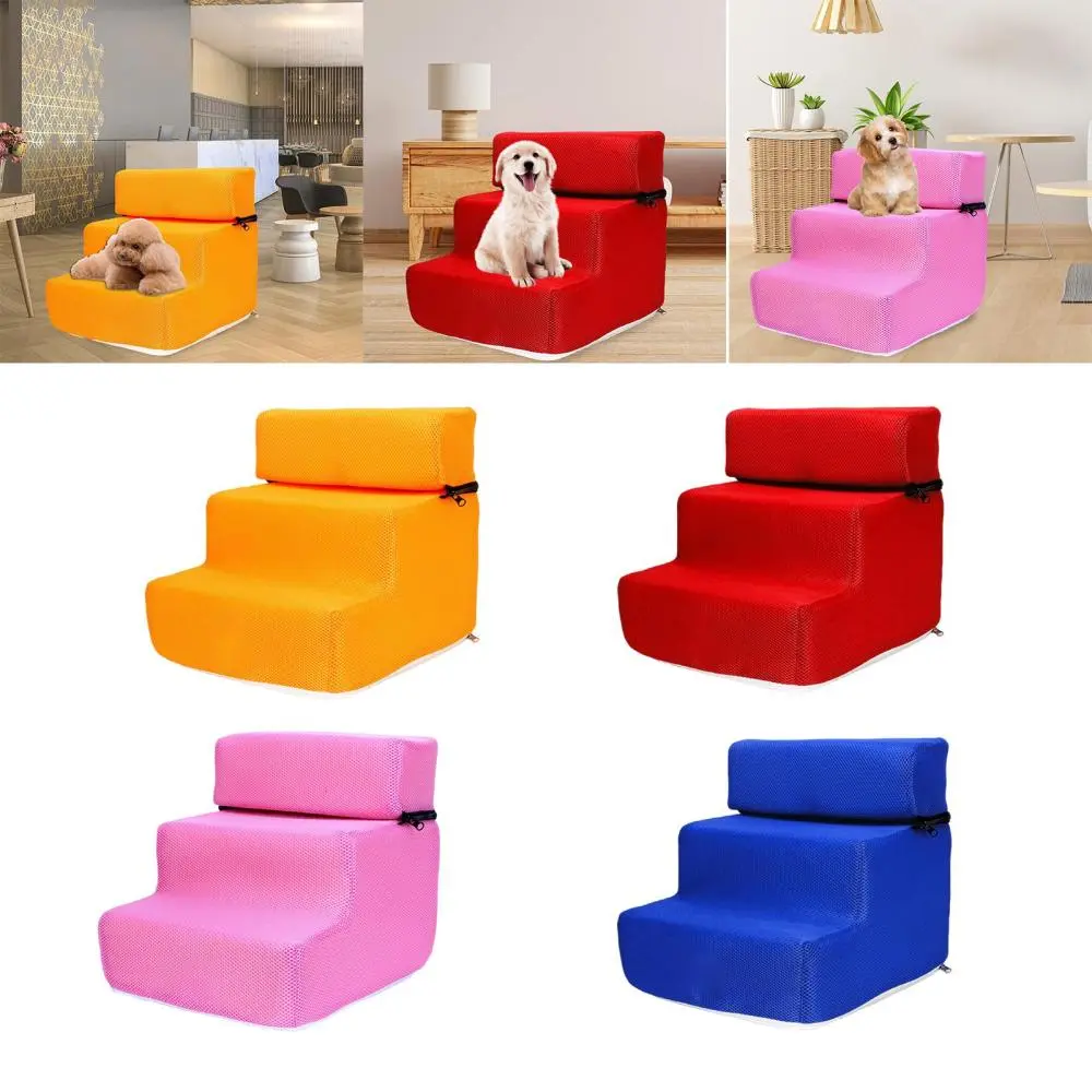 Portable Dog Stairs Ladder Ramp Detachable Non Slip Puppy Step for High Bed