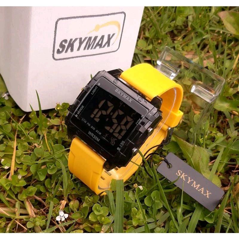 (ORIGINAL 100%) JAM TANGAN WANITA/PRIA SKYMAX 2119G ANTI AIR RUBBER 1