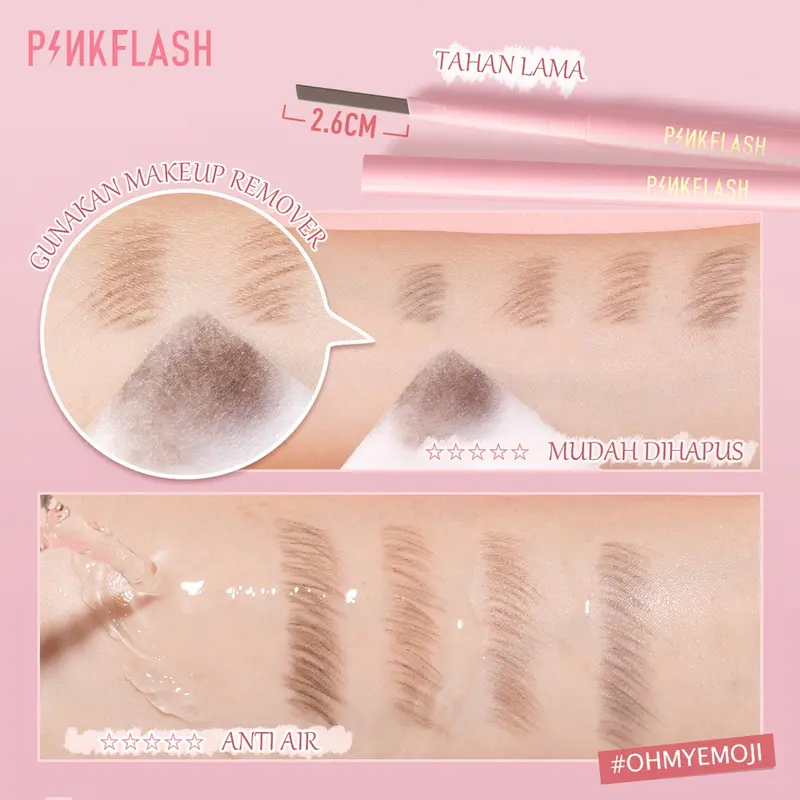 Pinkflash Mascara + Eyeliner + Auto Eyebrow Set Waterproof Eyeshadow 1