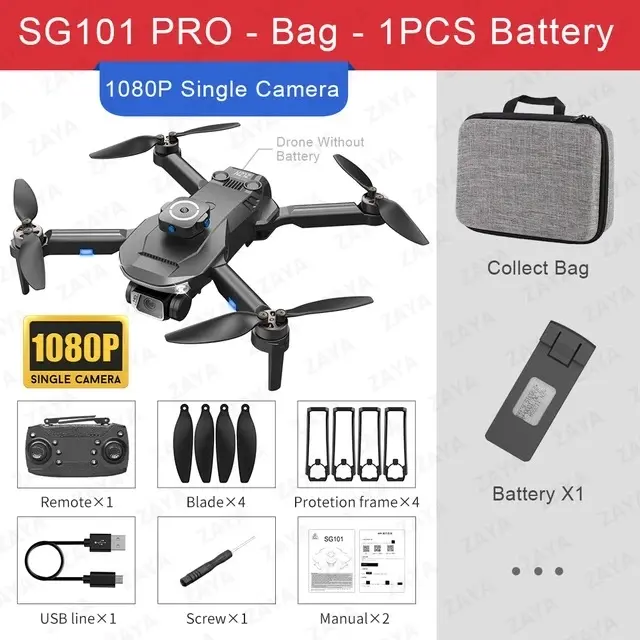 Flycam tập bay Sg101 pro - động cơ không chổi than bền Drone Camera Chụp Ảnh Đèn
