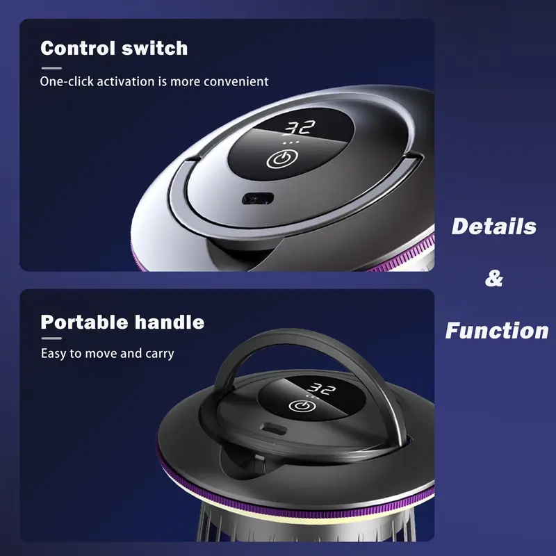 Mosquito Killer, 2000mAh High Power Electronic Mosquito Killer, Flytrap Patio Insect Killer for Home, Kitchen, Backyard 3