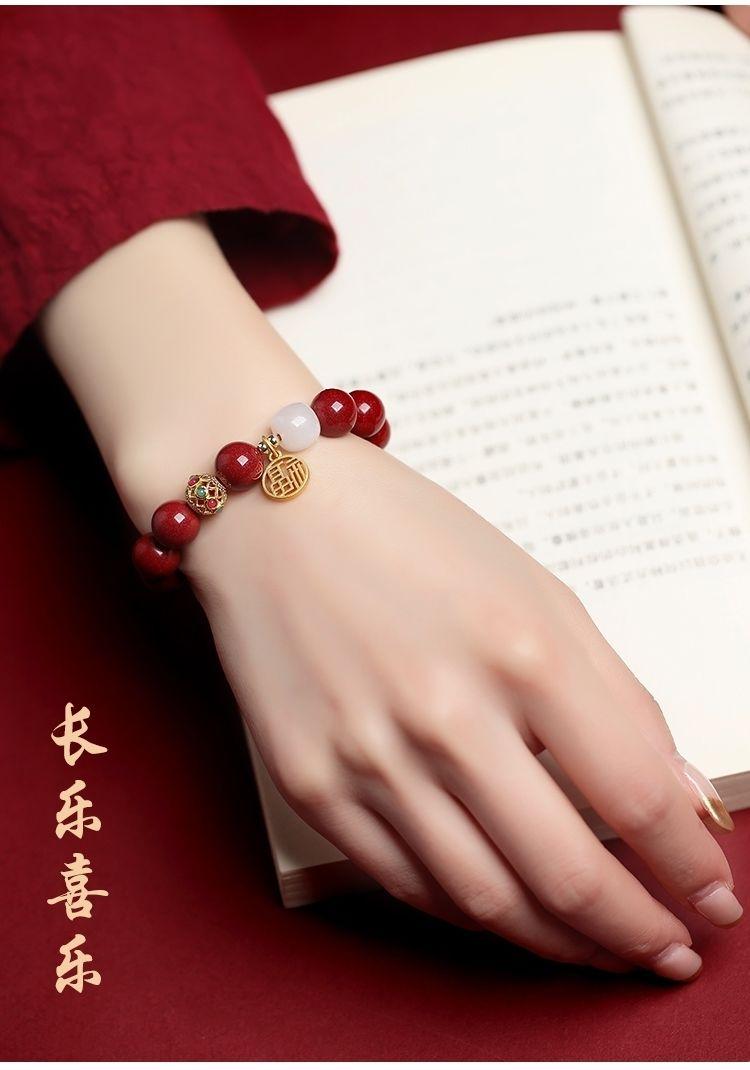 Product Introduction of Vòng Tay Chu Sa, Dành Cho Nữ, Năm Hoàng Đạo, Vòng Tay Mang Tài Lộc Và Phước Lành, Đồ Trang Sức Cao Cấp, Thích Hợp Cho Năm Con Rắn, An Toàn Và May Mắn, Quà Tặng Cho Bạn Gái, Năm 2022 8