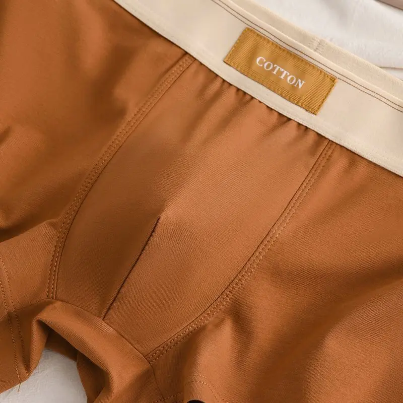 Đồ Lót Nam, Chất Liệu Cotton, Màu Trơn Thoải Mái Và Mềm Mại, Boxer Đùi Đàn Hồi Cao, Hàng Mới Về 3