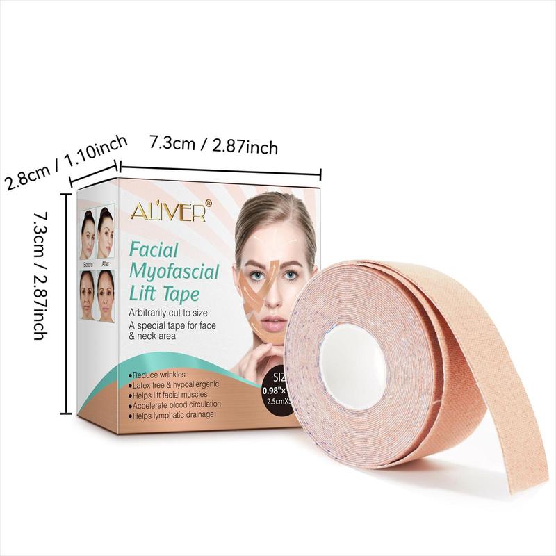 Facial Myofascial Lift Tape, 1 Box Face Lifting Tape, Face Toning Belts for Firming and Tightening Skin, Portable Skin Care Tool for Men & Women 1