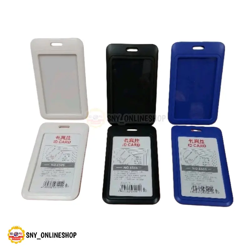Tempat ID Card Holder Kartu ID Casing Name Tag Polos Sliding 6506 Frame 0