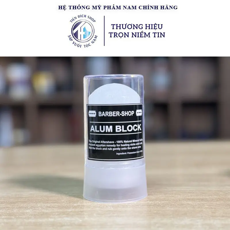 Phèn cạo râu Barber Shop Alum Block 150gr cho da sau khi cạo cao cấp chính hãng BARBER-SHOP 0