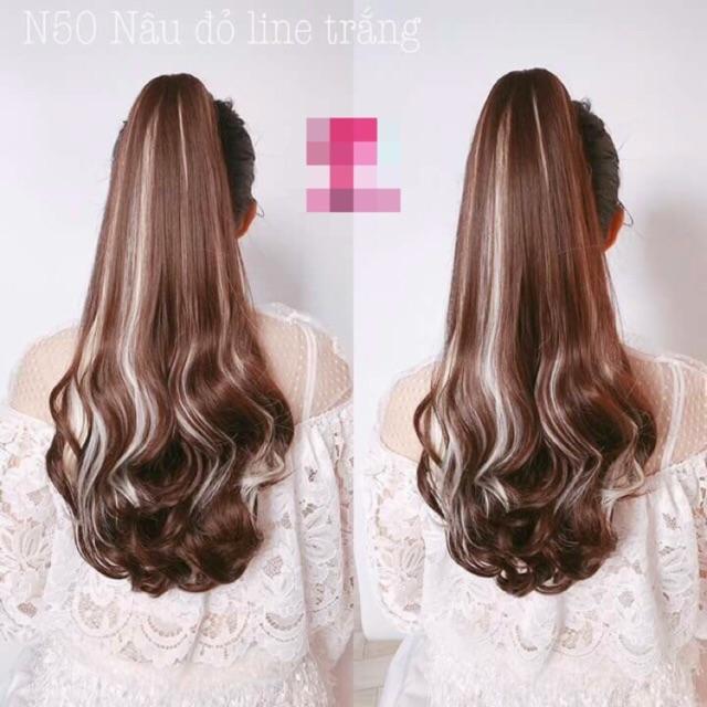 Tóc kẹp Ngoặm móc light  cao cấp chịu nhiệt- hình thật