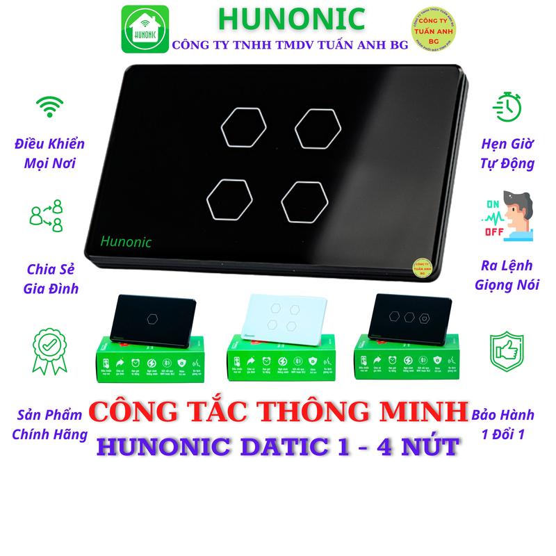 Công Tắc Thông Minh Hunonic Datic Wifi, Hẹn Giờ Tự Động, Điều Khiển Từ Xa Trên Điện Thoại