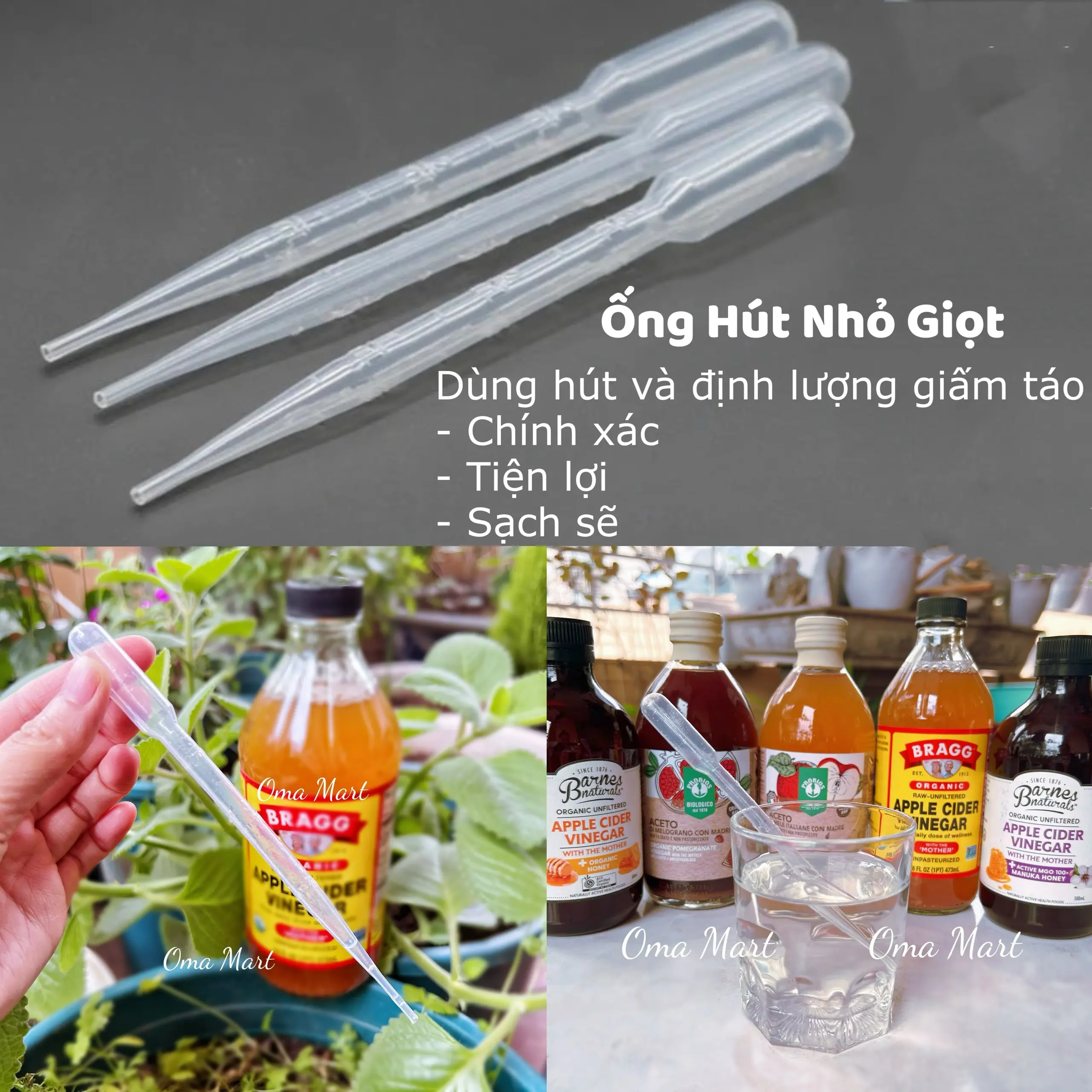 Ống Hút Nhỏ Giọt ( hút giấm táo ....) - Chiều Dài 15cm
