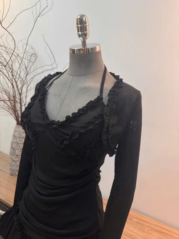 SYX17 Sét Đầm Yếm Kèm Khoát Bigsize Kim Ngân 50Kg Đến 100kg S/M/L/XL/XXL 4