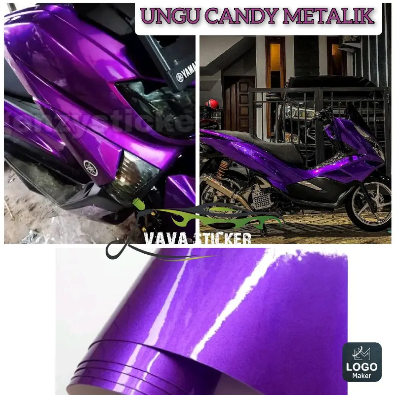 skotlet warna ungu candy metalic 0