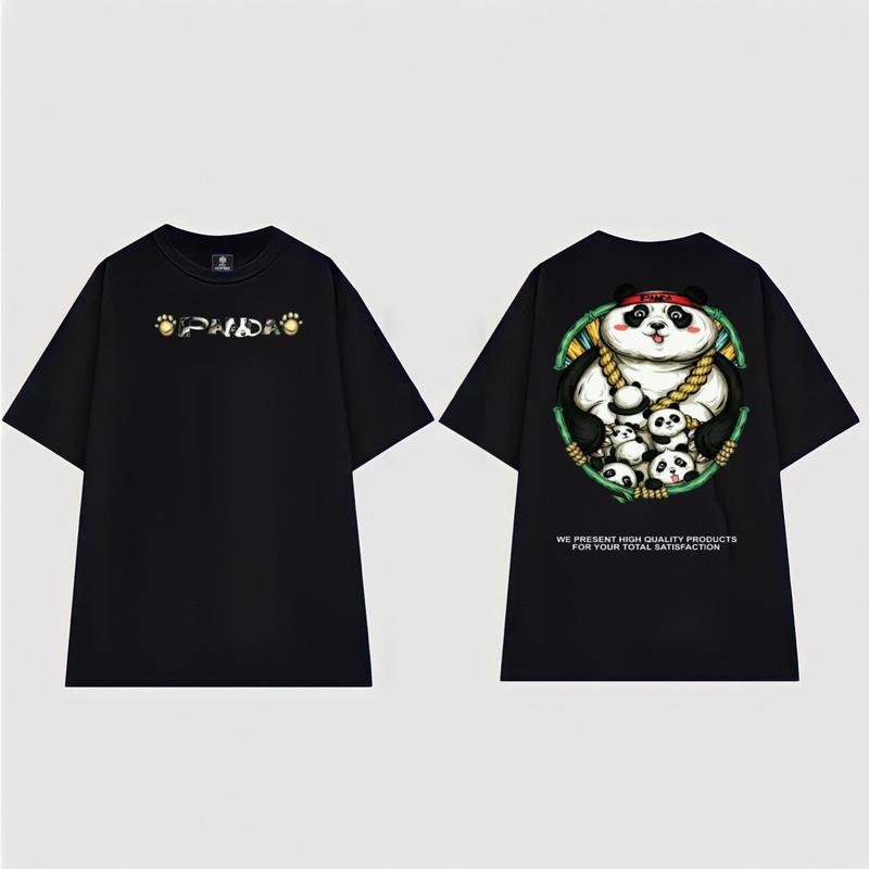 Áo thun Big Size cotton100 50 - 120kg mẫu Daddy Panda Nam Menswear