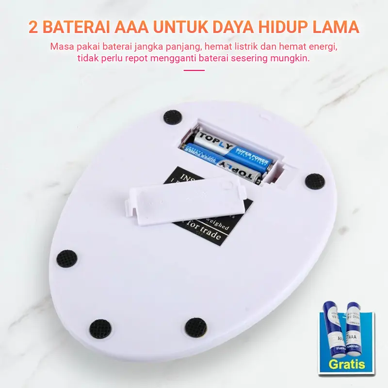 Timbangan Dapur Digital Mangkok Kue Bumbu Kitchen Scale Free Baterai!! Kitchenware 4