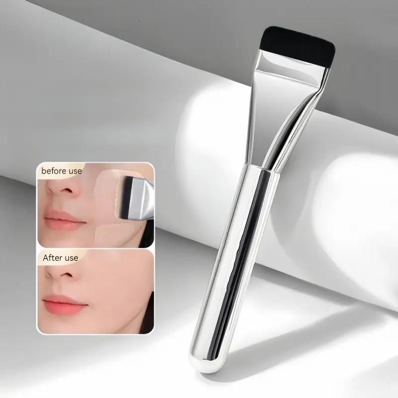 Foundation Brush Powder Foundation Brush Facial Treatment Brush Flat Head Seamless Powder Foundation Brush Mask Brush Flat Foundation Brush Foundation Makeup Tool Face Mask Brush Ultra Thin Flawless Nude Makeup Concealer Brush