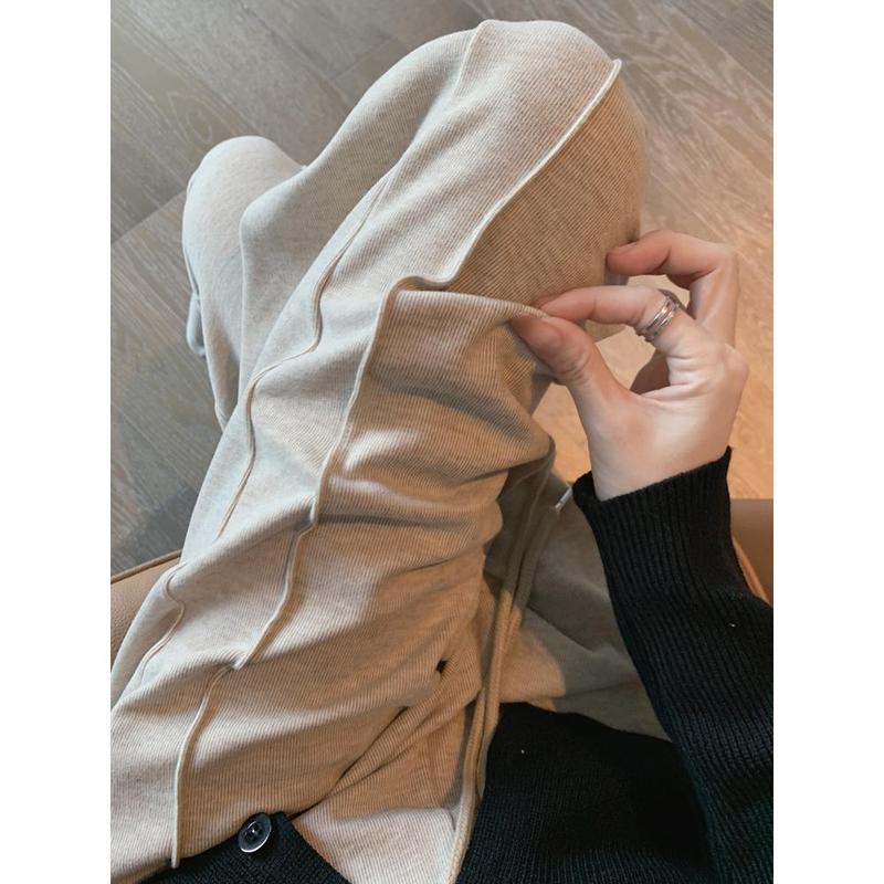 Yuxi Autumn and Winter New Narrow Wide-Leg Pants Women's Draping Effect Mop Pants Soft Glutinous Rice Shake Pants Straight-Leg Trousers Casual Pants baggy ali  jeans cargo pants  women 2