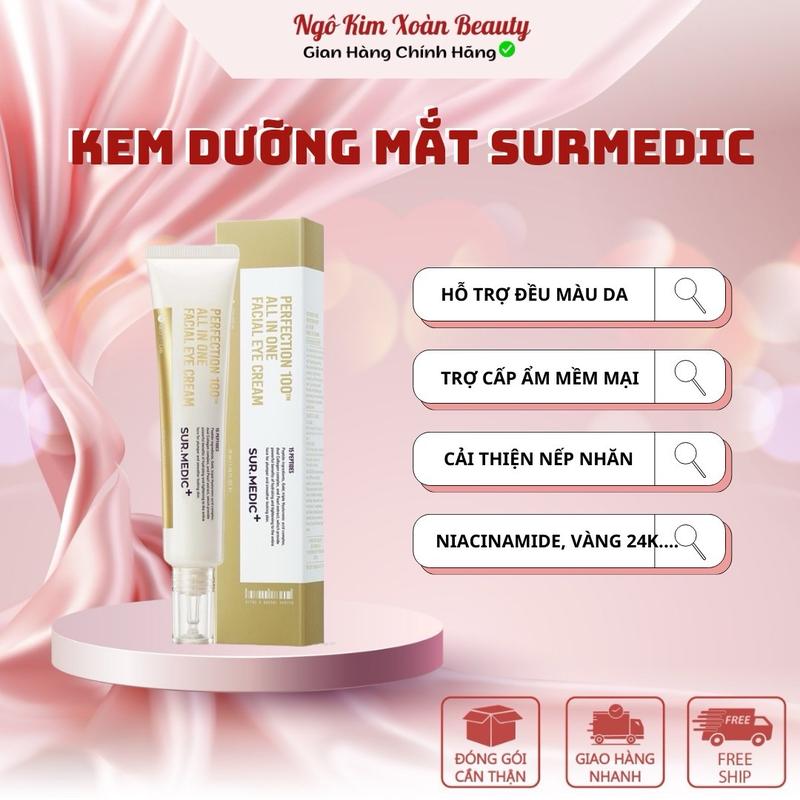 Kem Dưỡng Mắt SUR.MEID 35ml - Hỗ Trợ Cải Thiện Nếp Nhăn Vùng Mắt & Bọng Mắt Skincare Nữ