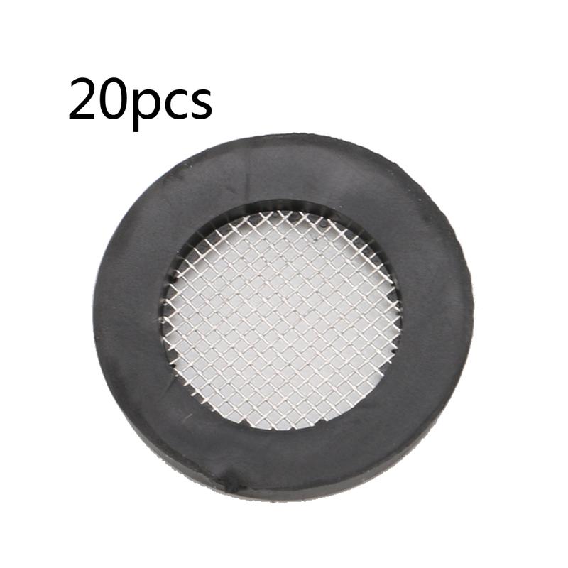 20 Pieces Stainless Steel Filter Screen Rubber Seal Ring Washer Filter Gasket 6
