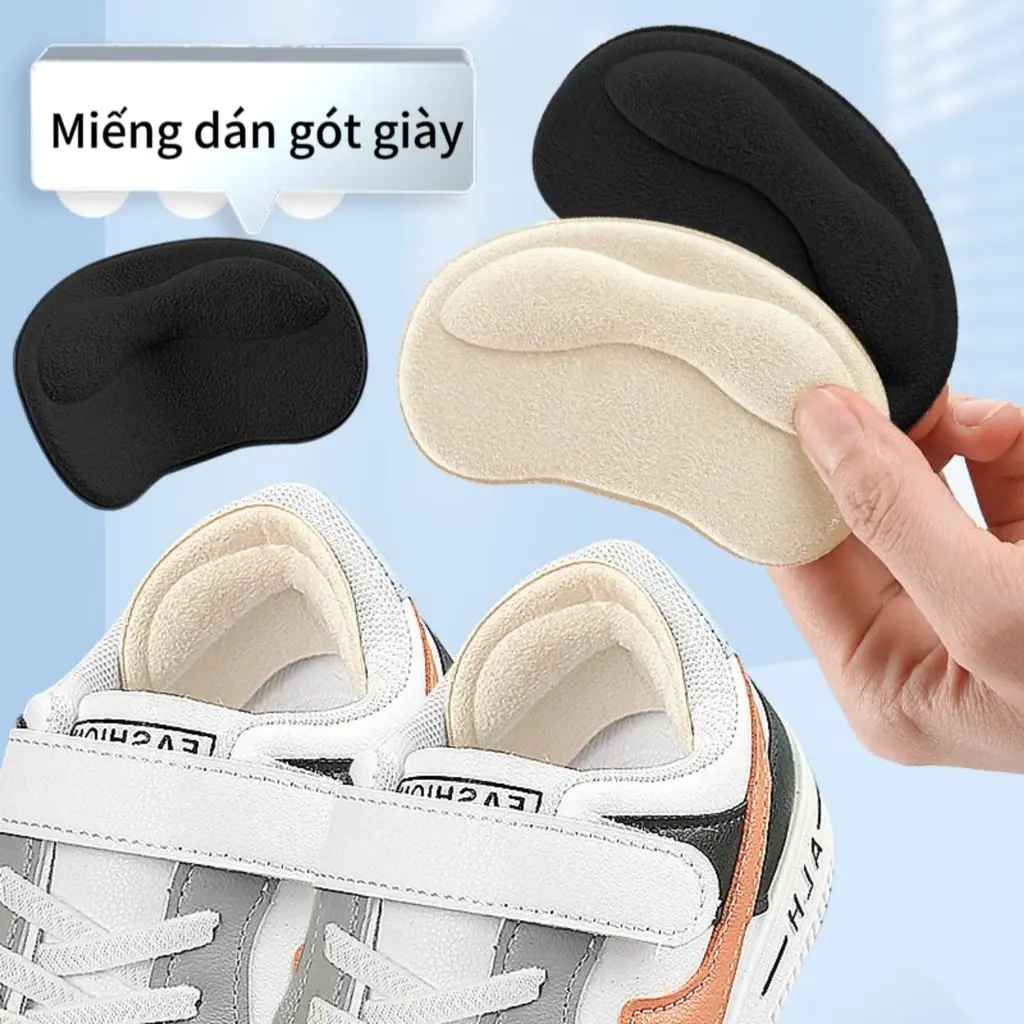 Miếng độn sau gót chống nhấc gót có keo tự dính, độn lót sau gót chống trầy xước bảo vệ da chân